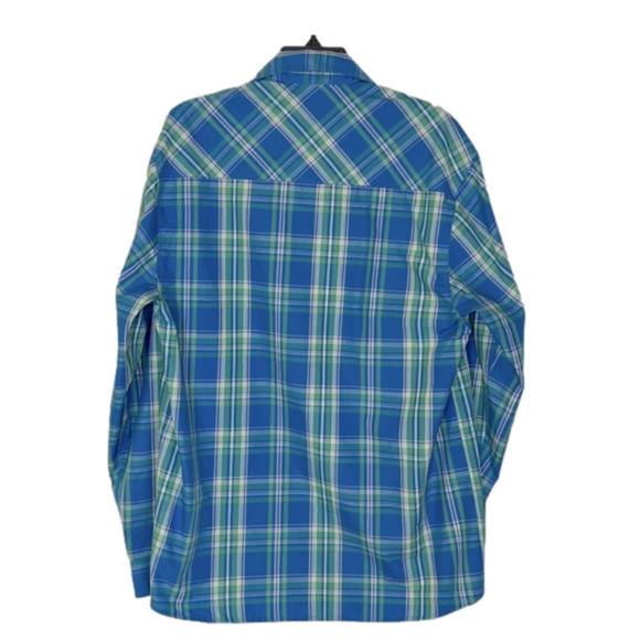 Exterus Outdoor Development Men’s Blue & Green Button Down Long Sleeve Shirt - L - Picture 2 of 9
